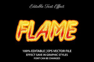 fire flame 3d editable text effect