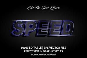 efecto de texto editable 3d de velocidad vector