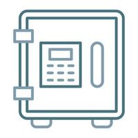 Safebox Line Two Color Icon vector