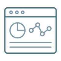 Webpage Statistics Line Two Color Icon vector