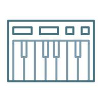 Piano Line Two Color Icon vector