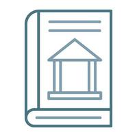 History Line Two Color Icon vector
