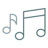 Musical Notes Line Two Color Icon vector