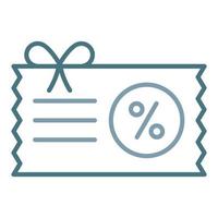 Voucher Line Two Color Icon vector