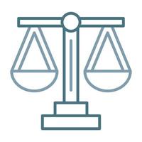 Law Line Two Color Icon vector