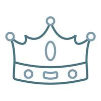 Crown Line Two Color Icon vector
