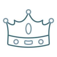 Crown Line Two Color Icon vector