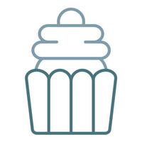 Cupcake Line Two Color Icon vector