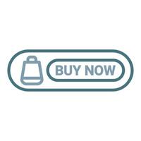 Buy Now Button Line Two Color Icon vector