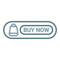 Buy Now Button Line Two Color Icon vector