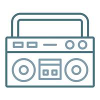 boombox línea icono de dos colores vector