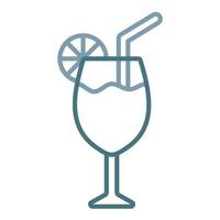 Cocktail Line Two Color Icon vector