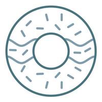 donut line icono de dos colores vector