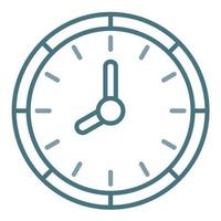 Clock Line Two Color Icon vector