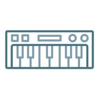 Piano keyboard Line Two Color Icon vector