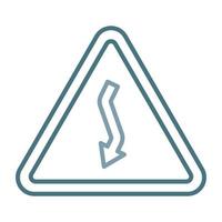 Danger Line Two Color Icon vector