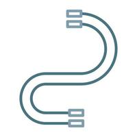 línea de cables icono de dos colores vector