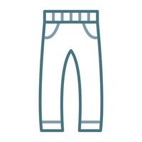 pantalones de negocios línea icono de dos colores vector