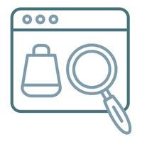 Product Browsing Line Two Color Icon vector