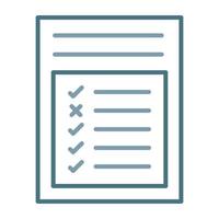 Report Card Line Two Color Icon vector
