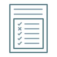 Report Card Line Two Color Icon vector