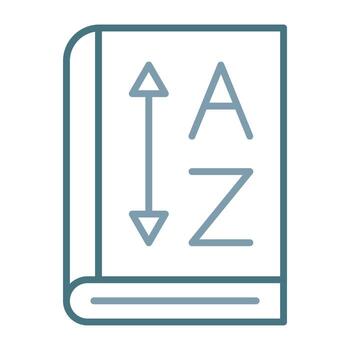 From A to Z Line Two Color Icon vector