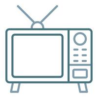 línea de tv icono de dos colores vector