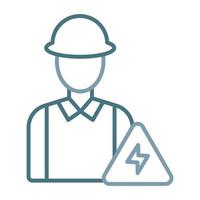 Electrician Service Line Two Color Icon vector