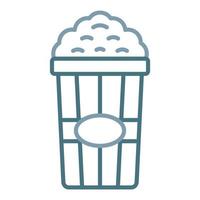 Popcorn Line Two Color Icon vector