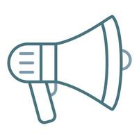 Megaphone Line Two Color Icon vector