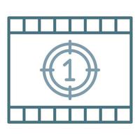 Cinema Countdown Line Two Color Icon vector
