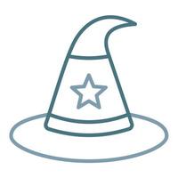 Witch Hat Line Two Color Icon vector