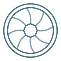 Aperture Line Two Color Icon vector