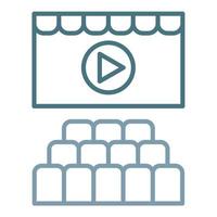 Cinema Line Two Color Icon vector