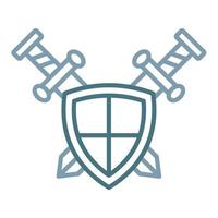 Knight Line Two Color Icon vector