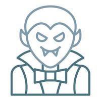 Dracula Line Two Color Icon vector