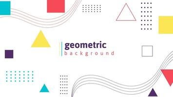 simple colorful abstract geometric background vector