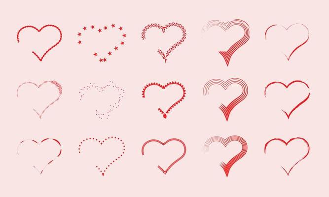 valentine day red and pink clip art design part one