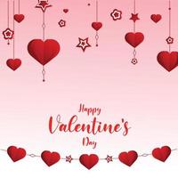 valentines day red and pink post design part thirteen vector