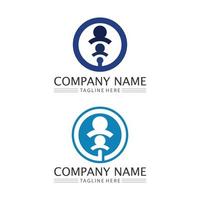 People Icon work group logo community family set Vector design