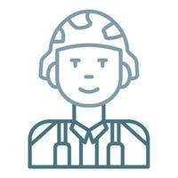 Soldier Line Two Color Icon vector