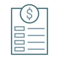 Invoice Line Two Color Icon vector