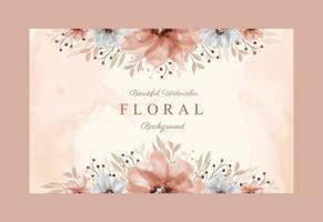 Beautiful decorative floral watercolor background vector