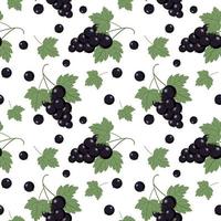 Seamless pattern with black currant. Background for fabric with berries. The Wallpaper in the children's room, print for textiles, wrapping paper. vector