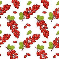 Seamless pattern with a pattern of barberry twigs. Vector background for wrapping paper. Print for clothing . The print on the fabric.