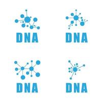 Ilustración de símbolo de vector de plantilla de logotipo de gen de ADN