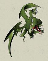 diseño de dragón medieval vector
