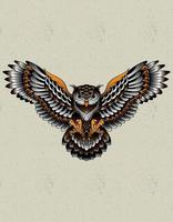 owl tattoo neo traditional vector