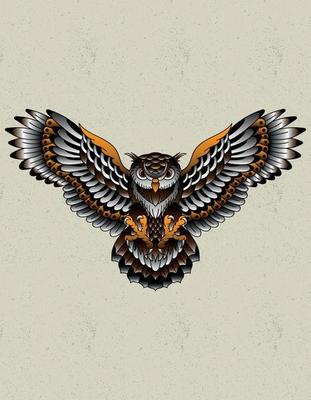 owl tattoo neo traditional