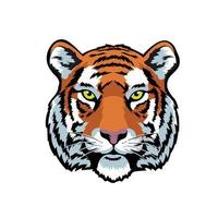 Colorful Tiger head mascot vector